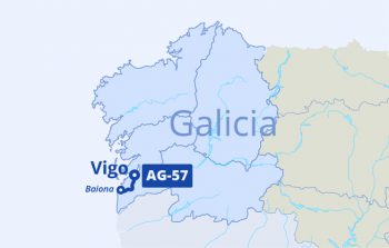 Mapa Autoestradas de Galicia AG-57
